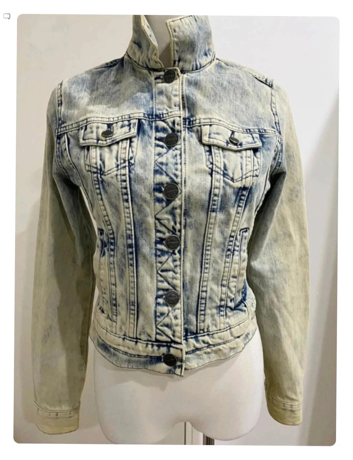 Chaqueta Trucker Denim Creeks talla S desgastada Blue Jean – photo 2
